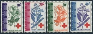 Congo DR 443-446,MNH.Michel 119-122. Red Cross-100,1963.Medicinal plants.