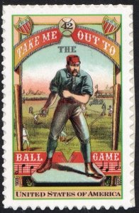 SC#4341 42¢ Take me out to the Ball Game Single (2008) SA