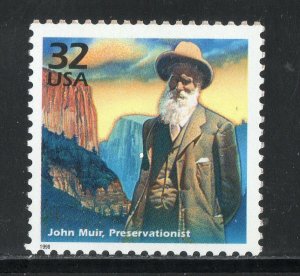 3182j ** JOHN MUIR PRESERVATIONIST **  U.S. Postage Stamp MNH