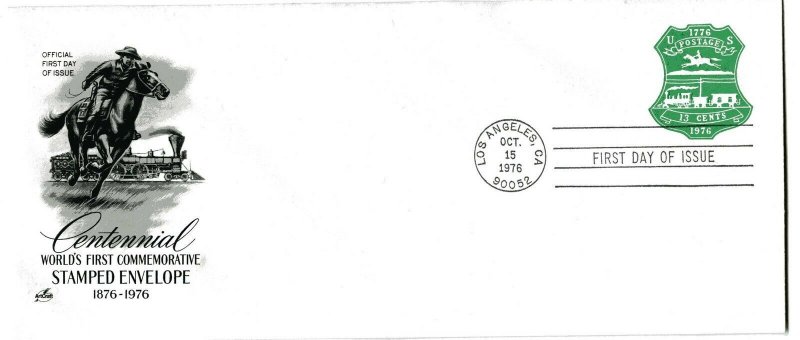 U582 US Bicentennial #10 embossed env ArtCraft FDC