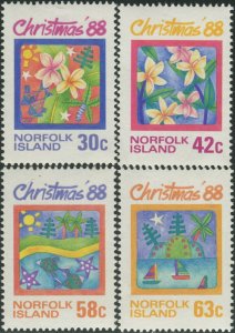 Norfolk Island 1988 SG448-451 Christmas set MNH