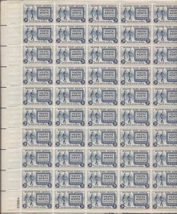 US Stamp - 1948 Salute to Youth - 50 Stamp Sheet - Scott #963