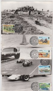 Jersey 1980,  Motor Cycle Club , set of 5 on Maxicard