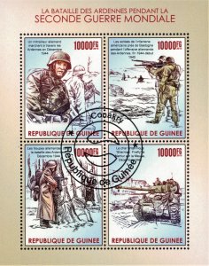 GUINEA 2015 - History, WW2,  battle from Ardennes / minisheet