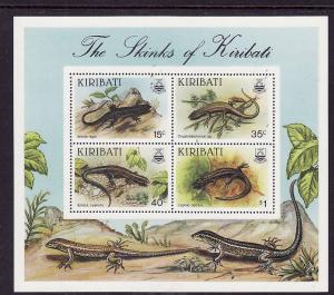 Kiribati-Sc#494a-Unused NH sheet-Lizards-1987-