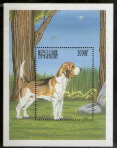 Central African Rep. 1999 Beagle Dogs Pet Animal Sc 1287 M/s MNH # 12843