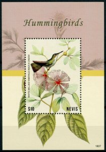 Nevis Stamps 2018 MNH Hummingbirds Birds White-Bellied Emerald 1v S/S