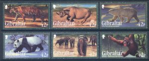 2011 Gibraltar Endangered Animals Set SG1408/1413 Unmounted Mint 