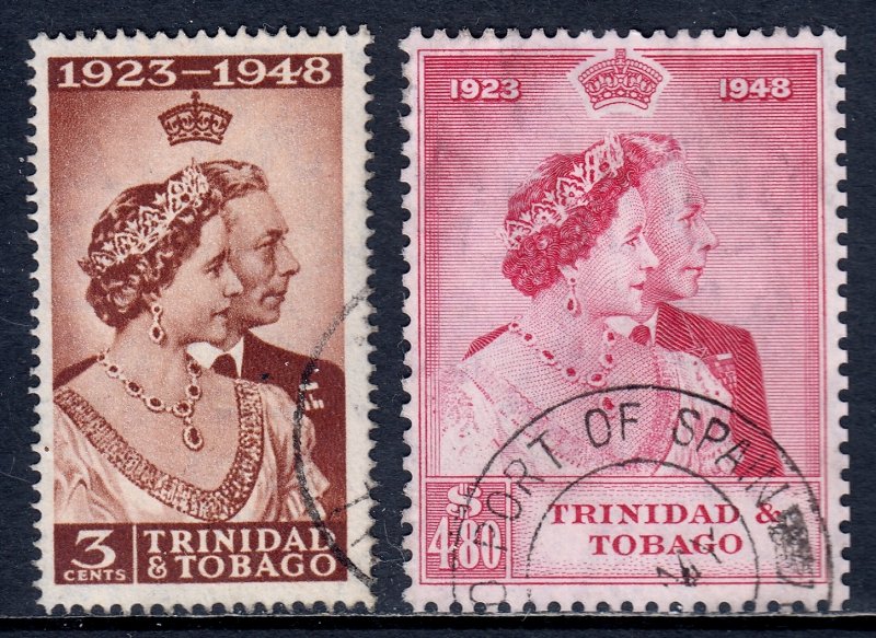 Trinidad and Tobago - Scott #64-65 - Used - Hinge crease at top #65 - SCV $38