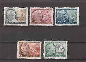 Hungary  Scott#  896-900  MH  (1950 Children's Day)