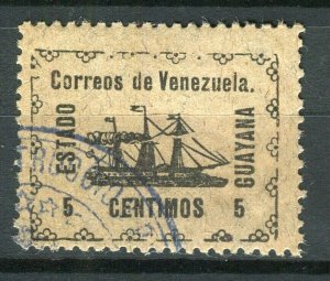 VENEZUALA; Early 1900s Steamer Guayana issue used 5c. value