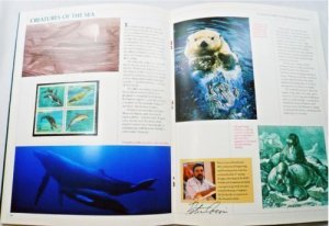 1990 Commemorative USPS Mint Year Set Hingeless Mounted Stamps in Album