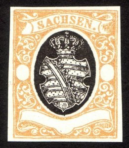 1850's, Saxony, Hirschfeld Essay, MNG, Reprint