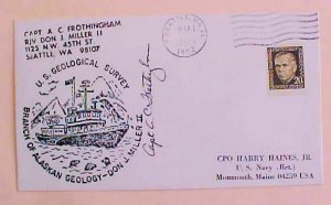 US AUTOGRAPH CAPTAIN R/V DON J MILLER II 1982 SEATTLE