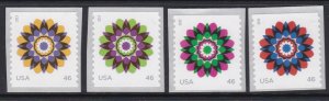 4722-25 Kaleidoscope Flowers Coils MNH