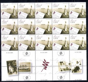 2008 EUROPA CEPT Aland 1 Minisheet of 20 values The Letter MNH **