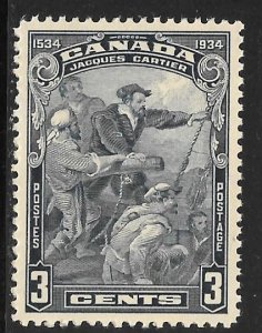 Canada 208: 3c Jacques Cartier approaching Land, MNH, VF