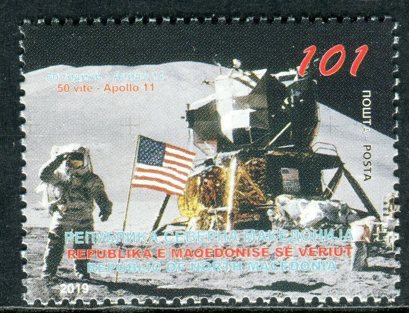 319 - MACEDONIA 2019 - Apolo 11 to the Moon - Space - Flag - MNH Set