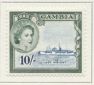 1953 GAMBIA 10s MH* Stamp A4P40F40094-