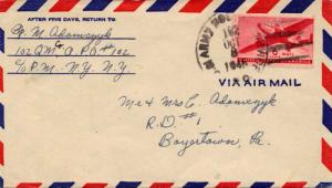 United States A.P.O.'s 6c Transport 1945 U.S. Army Postal Service, A.P.O. 102...