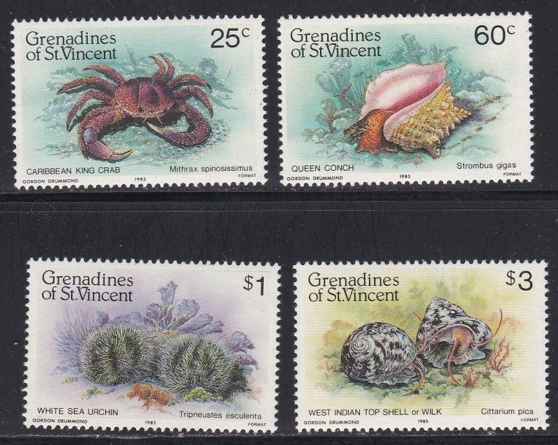 St. Vincent - Grenadines # 472-475, Shellfish, NH, 1/2 Cat