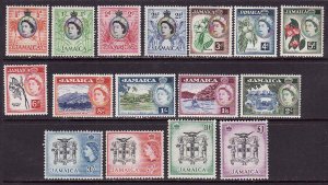 Jamaica-Sc#159-74-unused NH QEII definitive set-1956-#172 has a