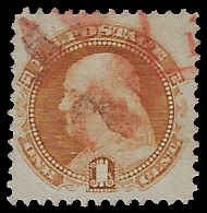 U.S. #112 Used LH; 1c Franklin G Grill (1869)