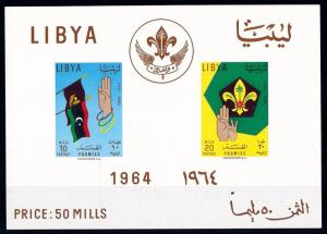 [66598] Libya 1964 Scouting Jamboree Pfadfinder Imperforated Souvenir Sheet MNH