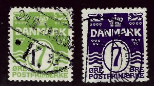 Denmark  SC#91-92 Used F-VF...A  Popular Country!!