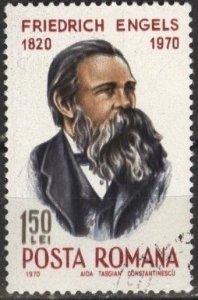 Romania 2186 (used cto, nh) 1.50 lei Friedrich Engels (1970)