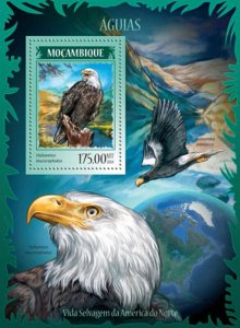 Mozambique 2014 Eagles on Stamps  Stamp Souvenir Sheet  13A-1492