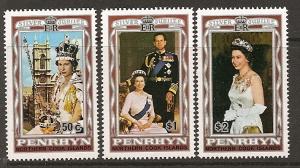 Penrhyn  87-89 MNH 1977 Silver Jubilee