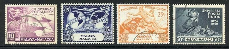 Malacca SG18/21 1949 UPU Set fine used Cat 19 pounds (6)