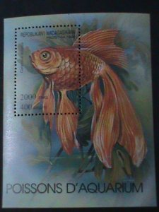 ​MADAGASCARS-COLORFUL BEAUTIFUL LOVELY GOLD FISH-MNH-S/S VERY FINE-LAST ONE