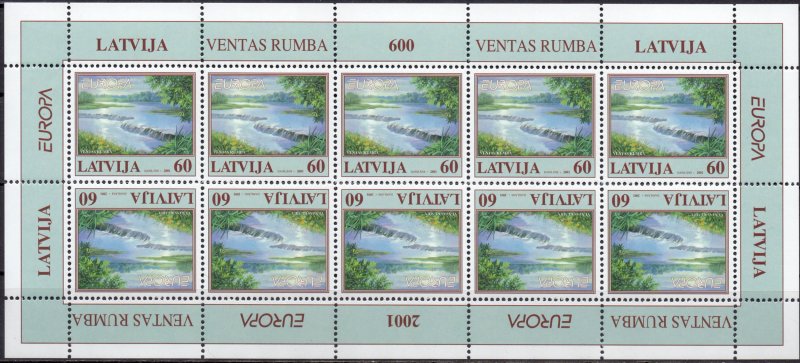 Latvia. 2001. KLB 544. Europe Landscape. MNH.