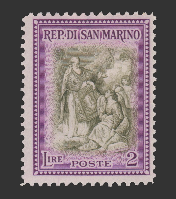 SAN MARINO STAMP 1947 SCOTT # 261. UNUSED.