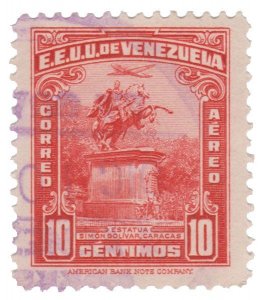 VENEZUELA STAMP 1942 SCOTT # C144. CANCELLED. # 3