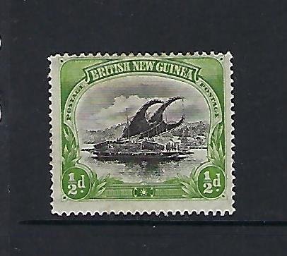 BRITISH NEW GUINEA SCOTT #1- 1901 1/2P (YELLOW GREEN)- MINT HINGED