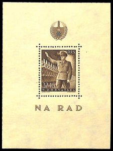 Croatia 1944, National Labour Service s/s, MNH