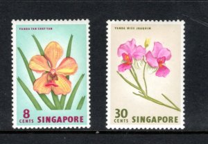 SINGAPORE 63,65 MNH VF Flowers