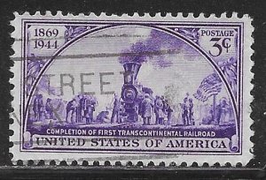 USA 922: 3c  Golden Spike Ceremony, used, F-VF