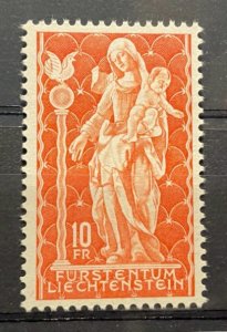 (611) LIECHTENSTEIN 1965 : Sc# 395 MADONNA WOOD SCULPTURE 18TH CENTURY - MNH VF