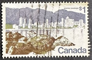 Canada #599 Used $1 Vancouver BC 1973 [G27.6.3]