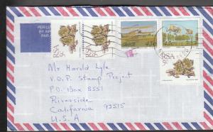 South Africa to Riverside CA 1993 Airmail Cover 