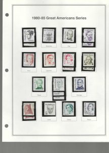 69-FAMOUS AMERICANS ISSUE (1844-69, 2168-89) MNH FACE $13+