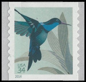 US 4858a Hummingbird 34c coil single (1 stamp) MNH 2014 