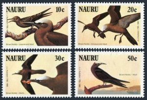 Nauru 313-316, MNH. Michel 312-315. John Audubon's birds 1985: Brown noody. 