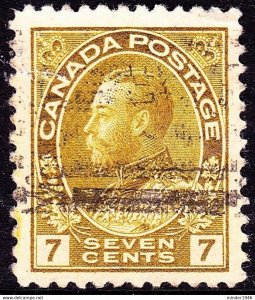 CANADA 1912 KGV 7c Strew SG206b Used