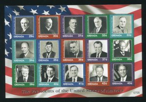 Grenada 3651 - 3653 US Presidents All Three Stamp Sheets 2007 MNH 