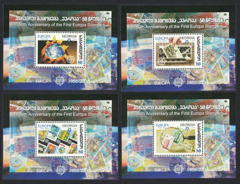 Georgia 50th Anniversary of Europa CEPT stamps 4 MSs SG#MS488